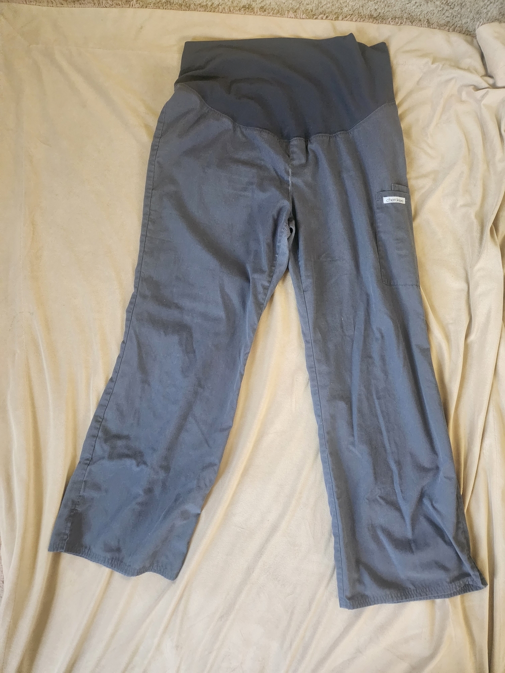 Cherokee Dark Gray Maternity-Style scrubs